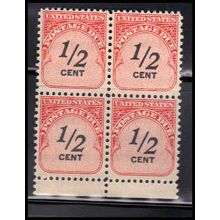 J88 1/2c Postage Due Fine MNH Blk/4 O7034