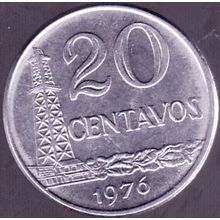 1976 Brazil 20 Centavos Coin