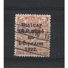Ireland.SG34 2d Orange.Die Unchecked.Fine Used.Oct24f