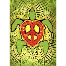Rasta Peace Turtle - Tree Free Greeting Card - 14232
