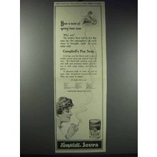 1913 Campbell's Pea Soup Ad - A Taste of Spring-Time