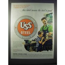 1945 United States Steel Ad - Label Means Good