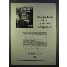 1946 Bausch & Lomb Elliptical Vibration Compensator Ad