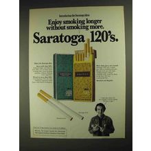1975 Saratoga 120's Cigarettes Ad - Without Smoking More
