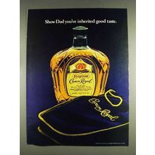 1978 Seagram's Crown Royal Ad - Inherited Good Taste