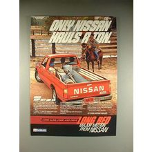 1984 Nissan Heavy-Duty Long Bed Truck Ad - Hauls a Ton