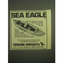 1979 Leisure Imports Sea Eagle SE 290 Boat Ad - Sea Eagle the toughest PVC