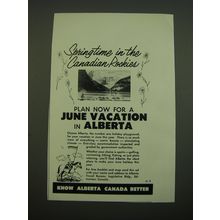 1957 Alberta Canada Tourism Ad - Springtime in the Canadian Rockies