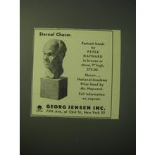 1948 Georg Jensen Portrait Heads by Peter Hayward Advertisement - Eternal Charm