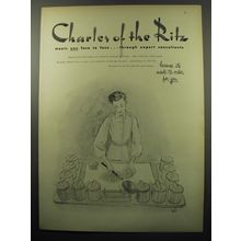 1950 Charles of the Ritz Face Powder Ad - Meets you face to face