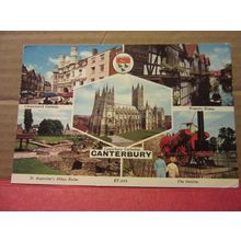 CANTERBURY, KENT. multiview used postcard 1981 pm Elgate #