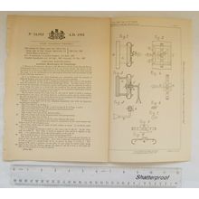 1891 Patent No. 14,912 telephone mouth-piece, Wm. Marcus, Philadelphia