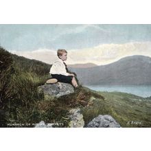 Monarch Of All He Surveys Child Mountaineer In Life Postcard