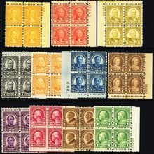 632//42, (633 LH) Mint F-VF NH Plate Blocks CV $363 - Stuart Katz