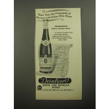 1956 Deinhard Liebfraumilch Wine Ad - Taste tour the vineyards of Europe