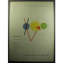 1957 Container Corporation of America Ad - art by Lester Beall - Horace Mann