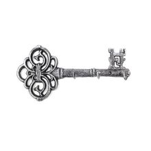 Pack Of 2] Rustic Silver Cast Iron Vintage Key Wall Mounted Key Hooks 11""