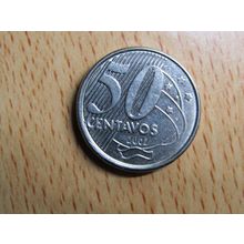 Brazil Brasil 2002 50 Centavos Coin