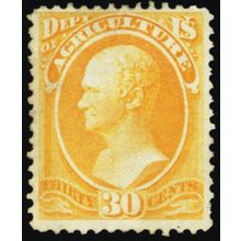 O9, Unused FVF Without Gum 30¢ Official Stamp SCV $275 - Stuart Katz