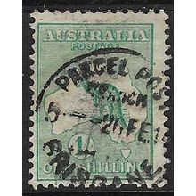 AUSTRALIA wmk2 1/- ROO USED DIEII SG11 PARCEL POST CANCELLATION