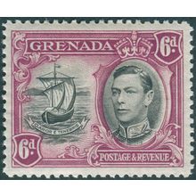 Grenada 1938 6d. black & purple Perf 12½ SG159 unused