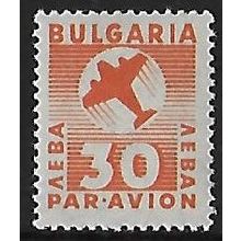 Mi 542 (**): 30 L. orange Airmail Definitive Stamp: Aeroplane