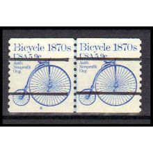 1901a 5.9c Bicycle Fine MNH Dry Gum CNP Left 5 Line Gap PA0391