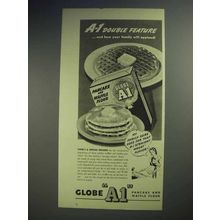 1944 Globe A1 Pancake and Waffle Flour Ad - Feature