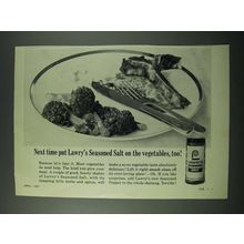 1963 Lawry's Seasoned Salt Ad - Put on the Vegetables, Too!