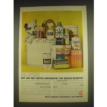 1963 Continental Can Company Ad - Many companies work with metal