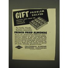 1950 Blue Diamond Almonds Ad - Gift problem solved