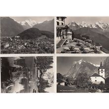 Jungfrau AM Blausee Interlaken Schynige Platte 4x Swiss Postcard s