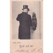 Godt Nytt Ar Antique German Telephone New Year Old Postcard