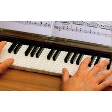 Piano Pianist Miniature Keyboard & Sheet Music Childrens Lego Toy Postcard