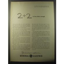 1953 General Electric Ad - 2+2 is less than enough