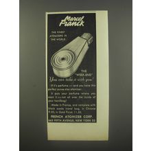 1956 Marcel Franck Atomizer Ad - The Week-End you can take it with you