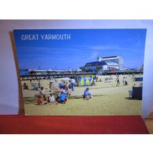 SANDS & BRITANNIA PIER, GREAT YARMOUTH, NORFOLK unused postcard by J. Salmon =