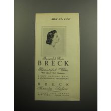 1957 Breck Beauty Salon Advertisement - Beautiful Hair Breck Beautiful Wave