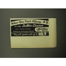 1957 De Witt Clinton Hotel Ad - When you visit Albany, N.Y.