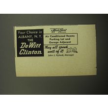 1957 De Witt Clinton Hotel Advertisement - Your choice in Albany, N.Y.