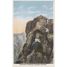 Mountain Climbing Canadian Rockies Antique Climbers Canada Postcard