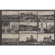 Die Vulkan Eifel German 9 Views Rare Old Postcard