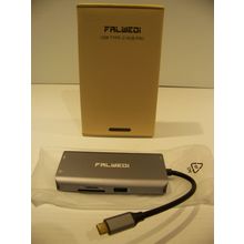 FALWEDI USB C HUB 10-IN-1 ETHERNET HDMI VGA 3 USB 3.0 SD/TF Card Reader +