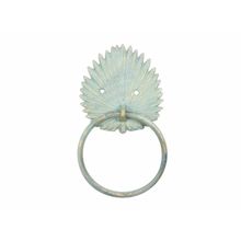 Pack Of 2] Antique Bronze Cast Iron Decorative Metal Palm Frond Towel Holder...