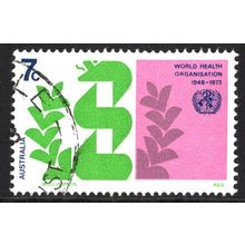 AUSTRALIA 1973: 25th ANNIVERSARY WORLD HEALTH ORGANISATION - 7c USED (G4)