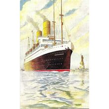 Hamburg American Line SS DEUTSCHLAND Art Postcard (J. Salmon 3222)