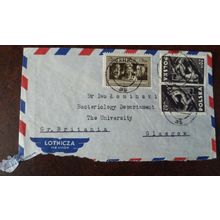 Poland 1948 Cover Iwo Lominski Glasgow Zygmunt Fischhab Polish Jewish figures