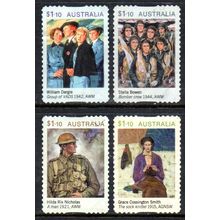 AUSTRALIA: 2020, ANZAC DAY, PAINTINGS, SET 4 USED S/A STAMPS 525/526