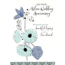 On Your Silver Wedding Anniversary - Anniversary Greeting Card - 03541