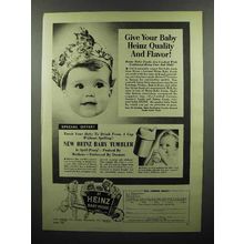 1953 Heinz Baby Food Ad - Give Your Baby Quality